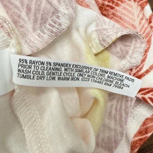 Floral Smocked Sleeveless Sundress With Ruffle Straps Soma Size S - New - Picture 6 of 7